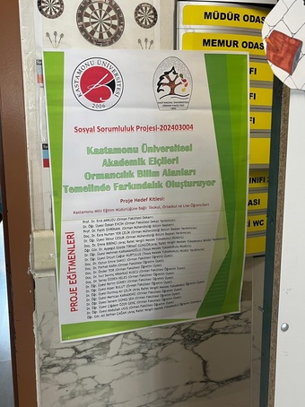 Kastamonu Üniversitesi Akademik Elçileri Ormancılık Bilim Alanları Temelinde Farkındalık Oluşturuyor